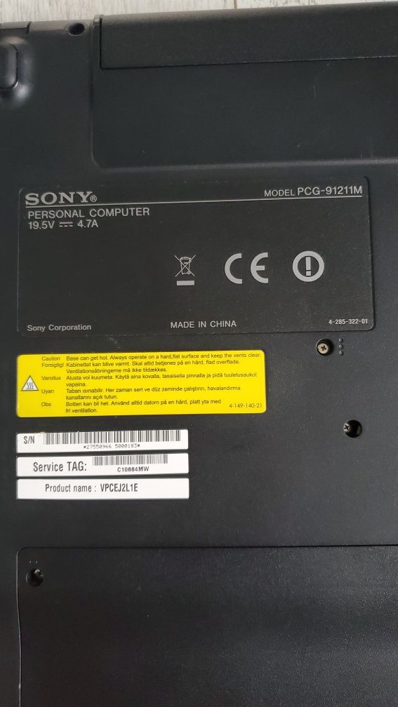 Sony vaio pcg -91211m core i3.