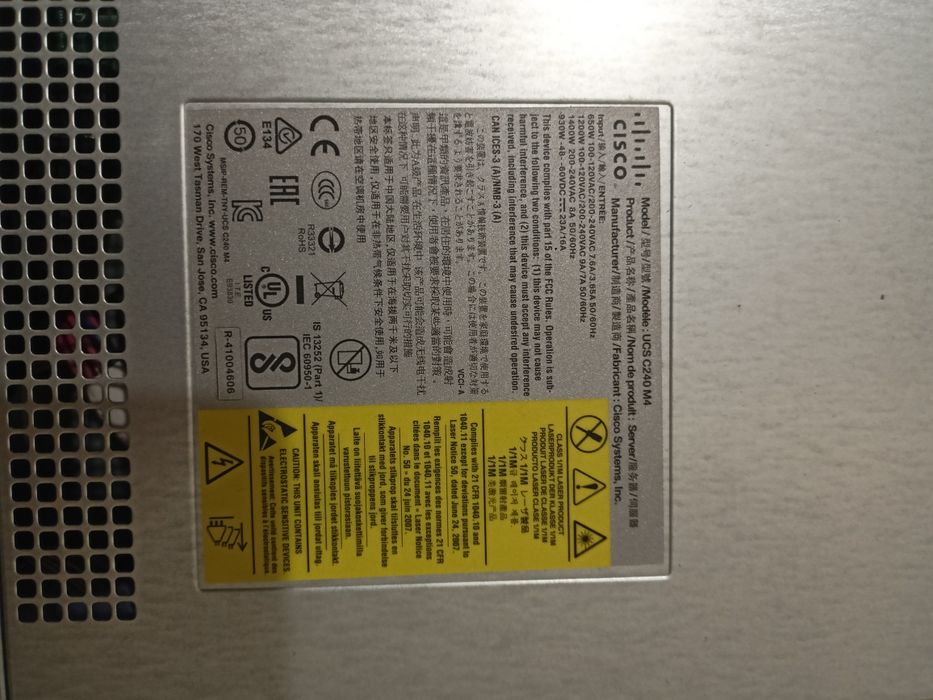 Serwer Cisco UCS C240 M4, 512 GB RAM DDR4, 2x Intel Xeon