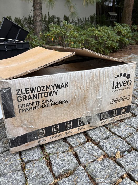 Zlew zlewozmywak granitowy 48x39 cm z syfonem