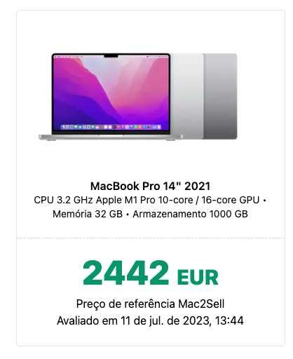 Macbook Pro 14 M1 PRO 1TB 32GB RAM