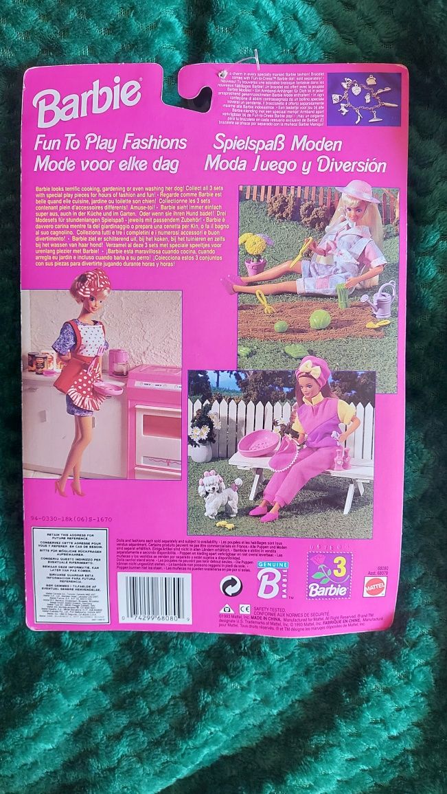 Zestaw set barbie fun to play akcesoria  nrfb vintage