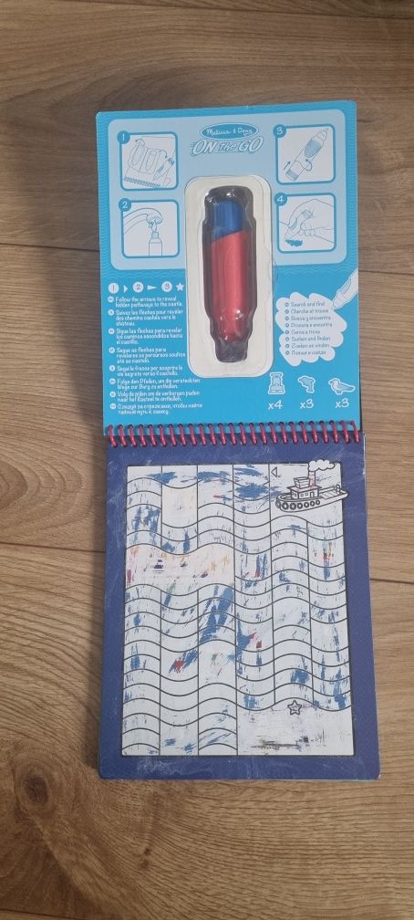 91. Melissa and Doug: wodna kolorowanka pojazdy znajdź drogę