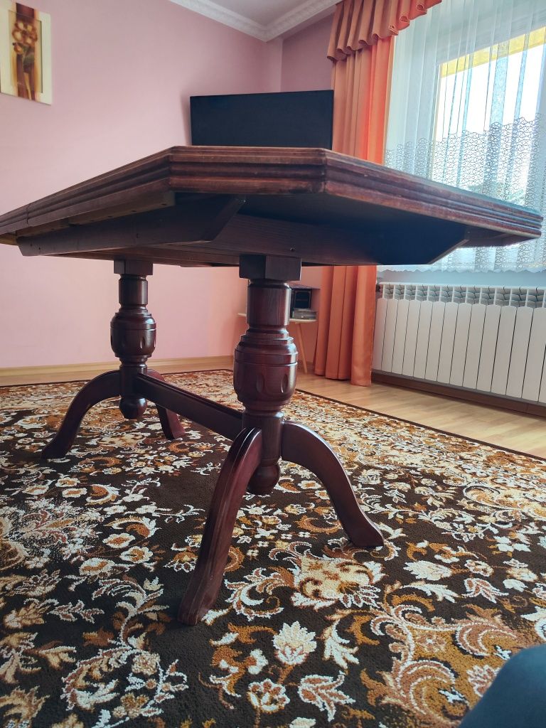 Stół solidny  retro wenge 80x160 (+40cm)