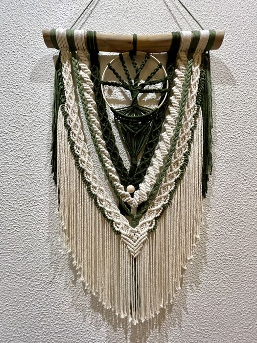 Painel decorativo em macrame