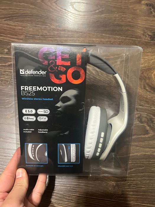 Навушники повнорозмірні бездротові Defender FreeMotion B525 Bluetooth