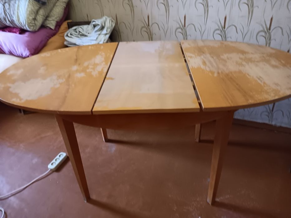 Стол овальный ссср винтаж советский раздвижной