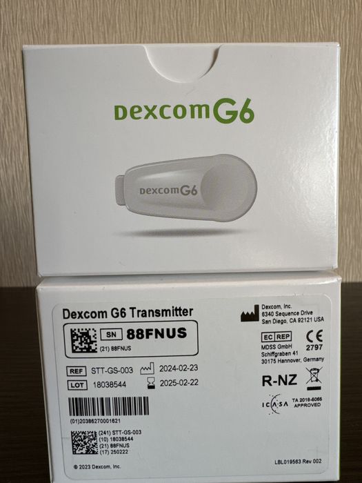 Трансмітер Dexcom G6 transmitter Декском придат 02.2024 гарантія 90 дн