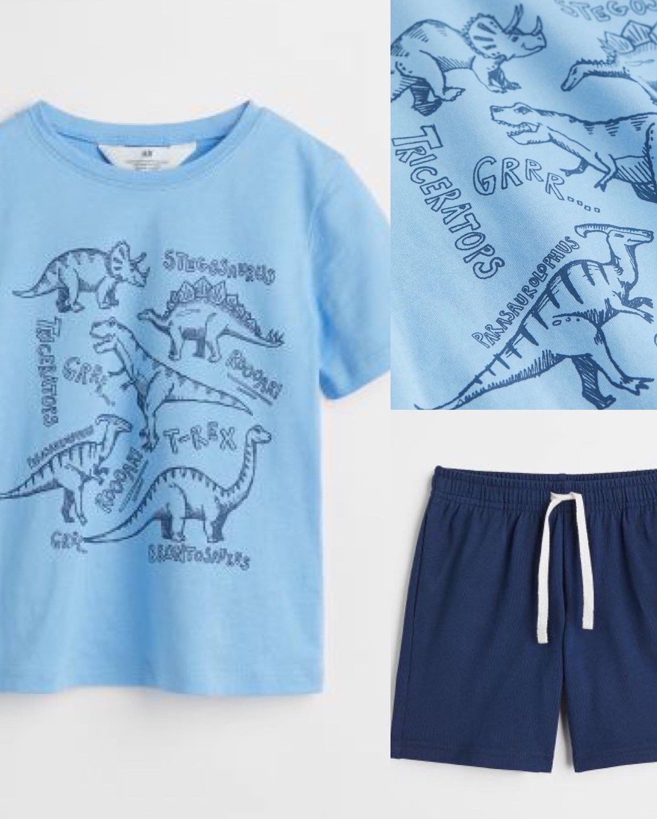 Костюм летний футболка и шорты на мальчикаH&M новинки 2024