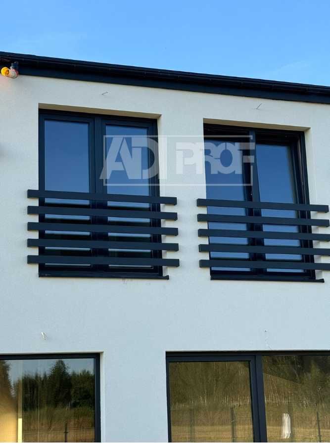 Balkony francuskie, Balkon francuski, Balustrada, Aluminum