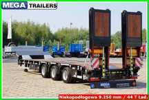 Mega Niskie podwozie 9,25 m + balkon 3,75 m, H=0,91 m NAJZDY !!  Z placu !!! Pokład 2 x walec, najazdy przesuwane, poszerzana do 3,0 m!