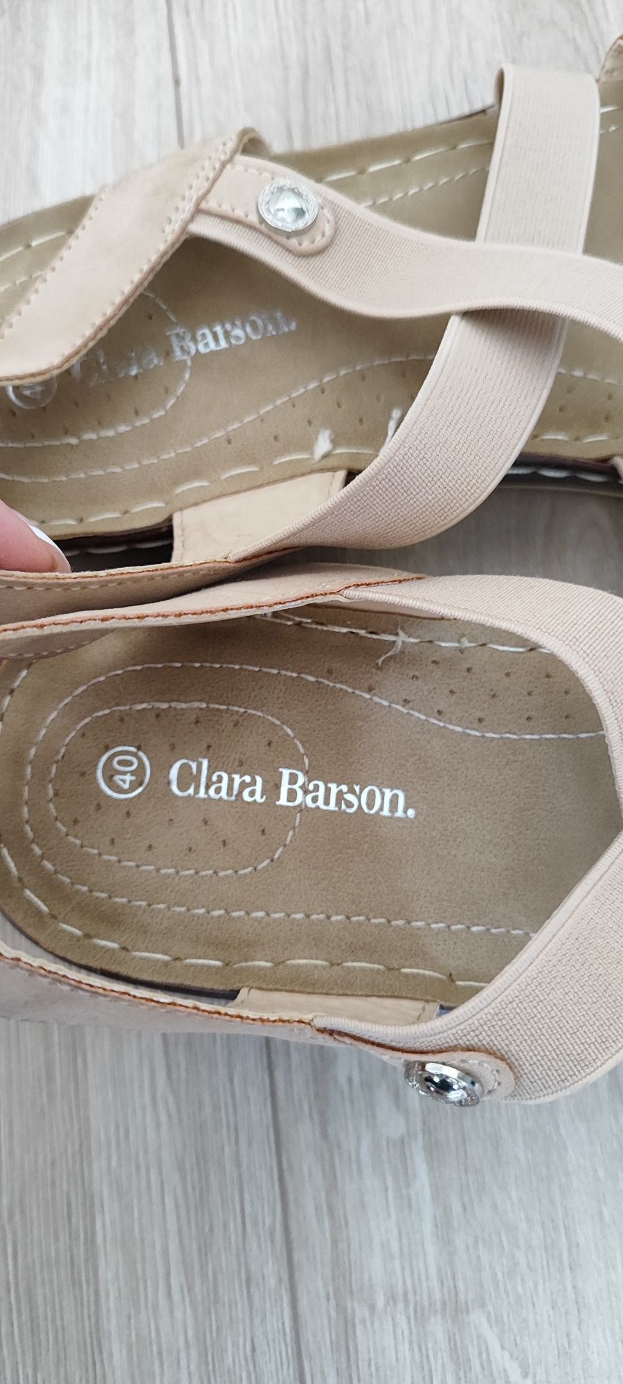 Sandały damskie Clara Barson rozmiar 40, kolor beż, jak nowe