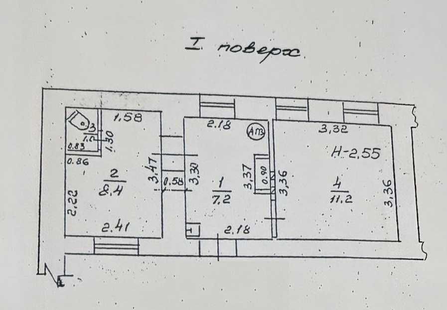 Продам 2к. квартиру, Колонтаївська/Автовокзал, 1/3, 33м, свій двір