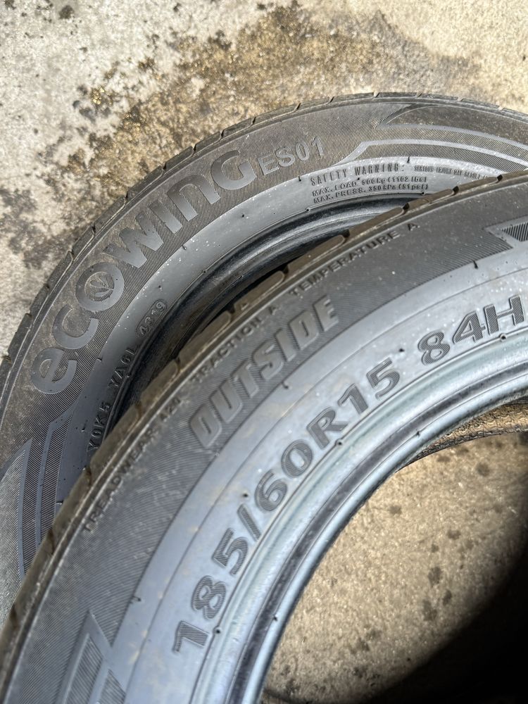 Opony letnie KUMHO Ecowing es01 185/60 R15 dwie sztuki para