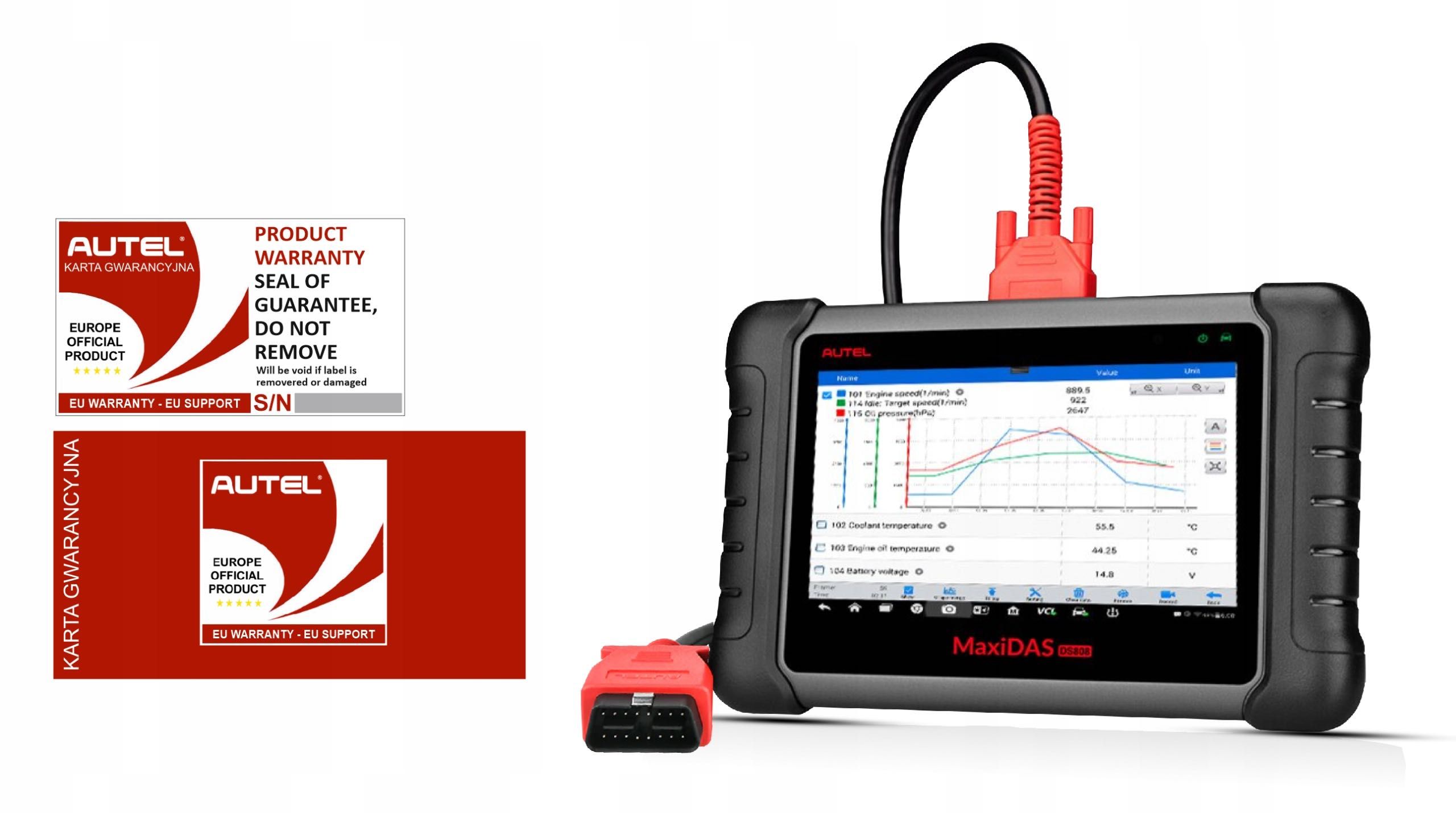 AUTEL MaxiDAS DS808 KIT 2 lata GOTOWY Zestaw Mechanika