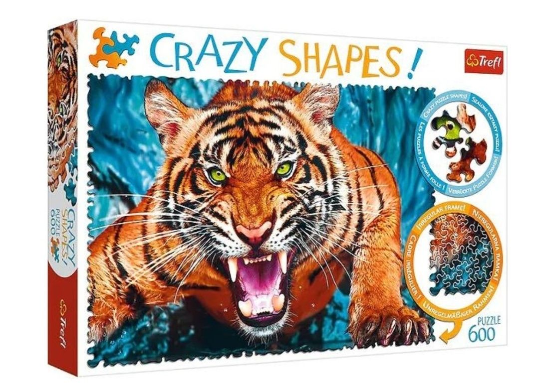 Пазл Trefl Crazy Shapes "Тигр" 600 елементів