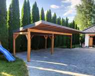 WIATA SAMOCHODOWA Katowice Piotrowice – Drewniana CARPORT BSH