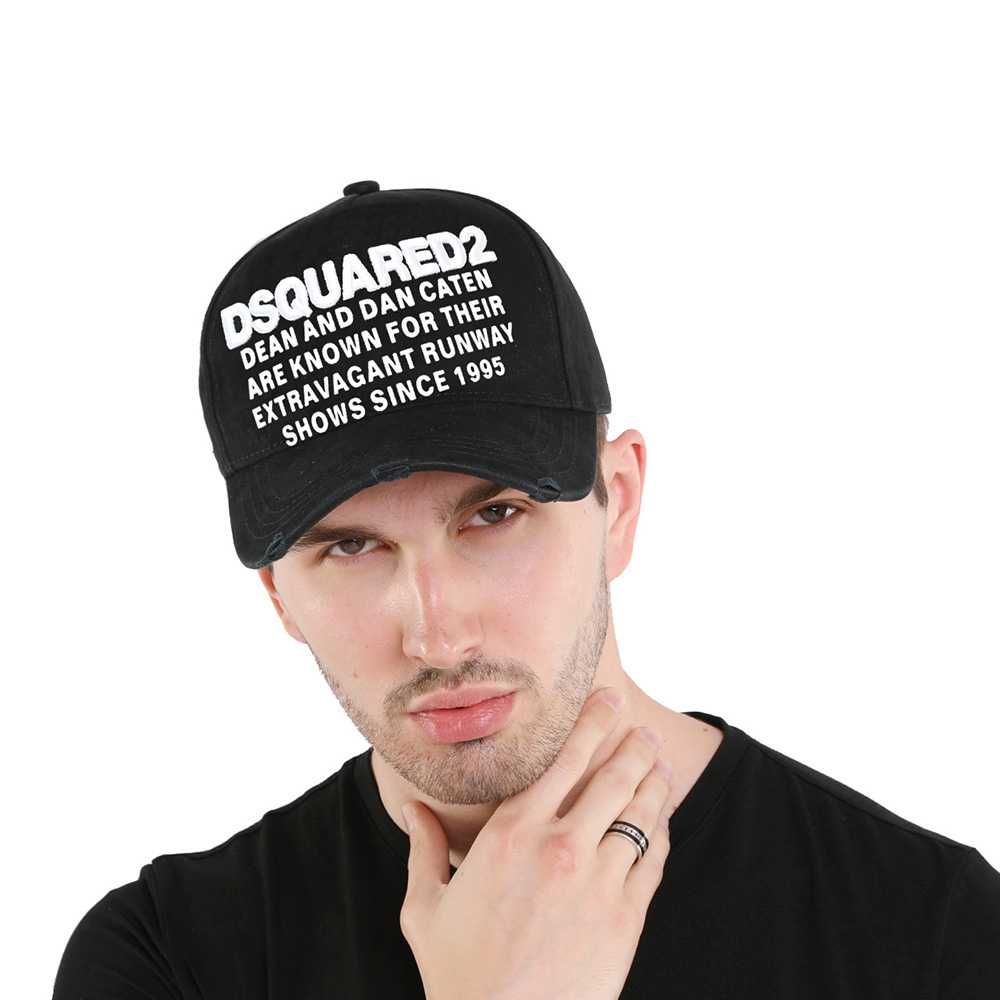 Czapka Bejsbolówka DSQUARED2 Czarna / Białe napisy