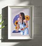 Ilustracja plakat obraz wydruk Classy woman Violet