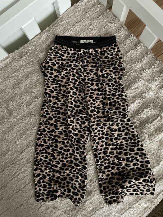 Zestaw 2x spodnie dziewczęce letnie nameit, kroj luźny, rozmiar 128