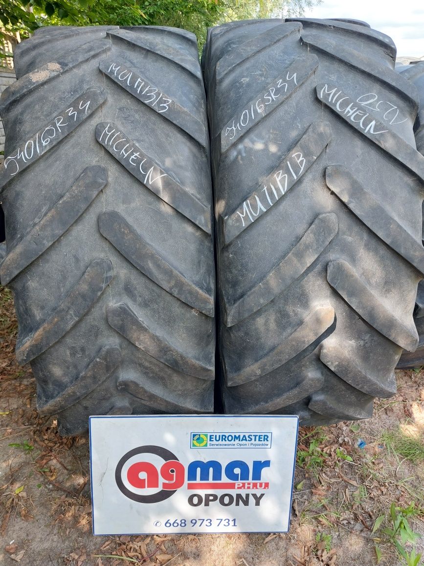 540/65R34 Michelin opony używane rolnicze para