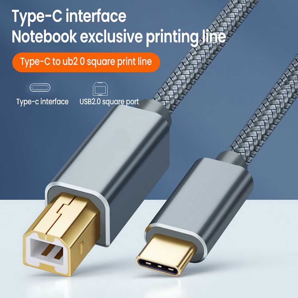 Kabel USB C do DRUKARKI USB typ C - USB B 1m QGeeM