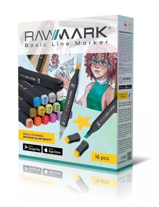 Markery Basic Line (16 sztuk). Rawmark