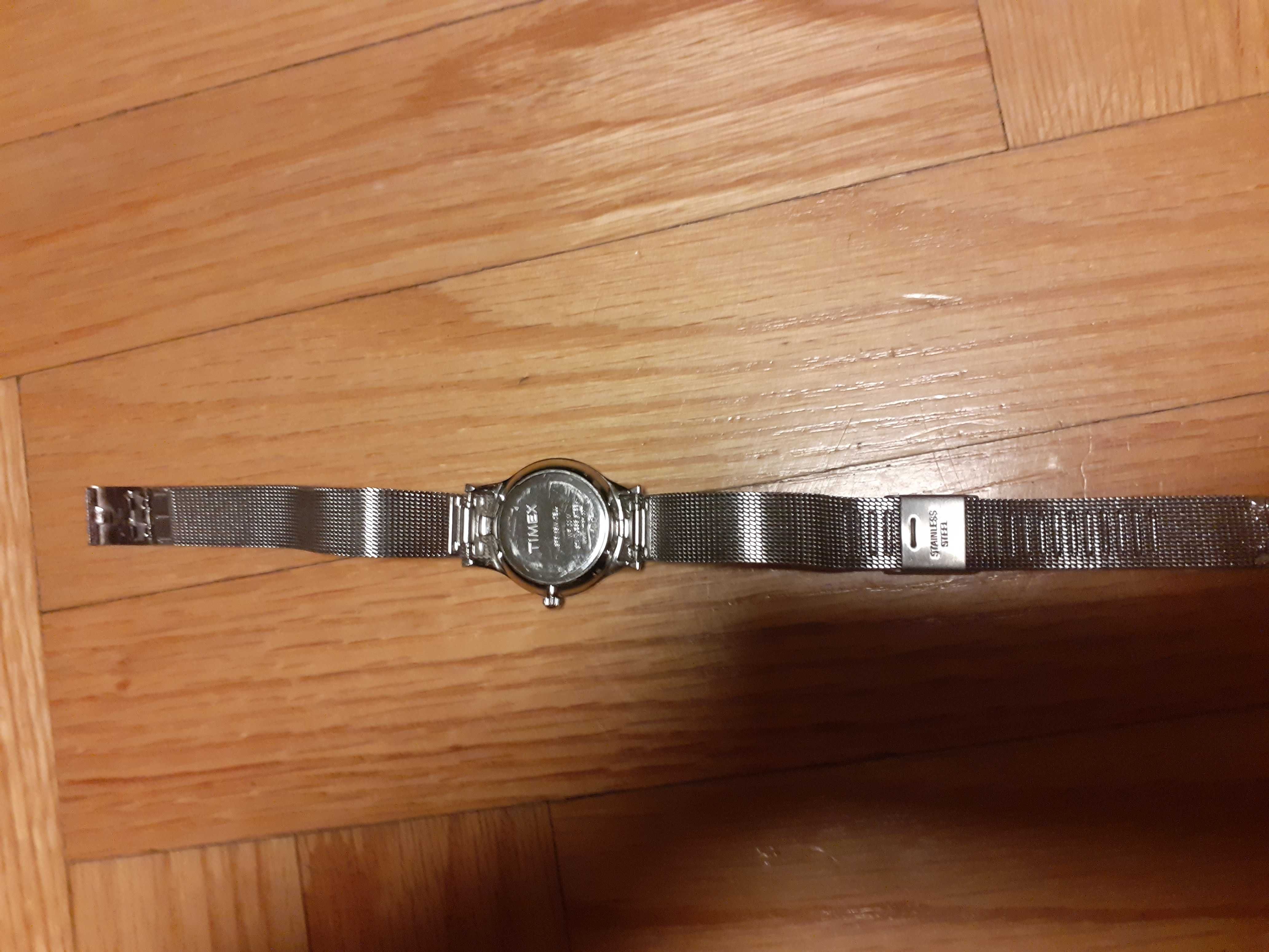 Timex srebrny zegarek damski