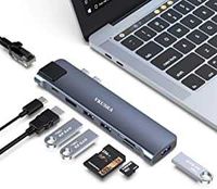 VKUSRA Hub USB C 8 в 2 концентратор Thunderbolt 3, Gigabit Ethernet 4K