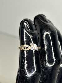 Piękny pozłacany srebrny pierścionek 2g 925 próba