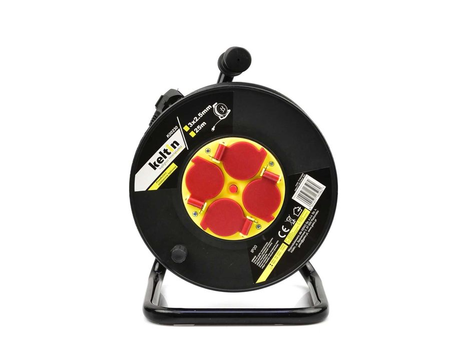 Extensão com enrolador de Fio Elétrico 3x2,5mm 25 metros