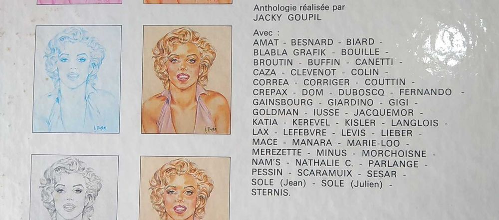 MARILYN MONROE em banda desenhada I e II - Giardino, Crepax, etc