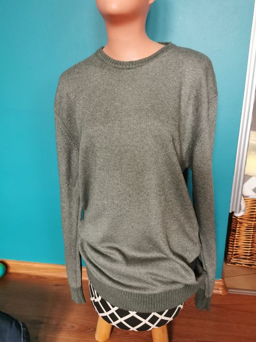 Bison męski sweter z kaszmirem, XL