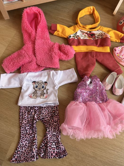 Zestaw lalka baby born krzeselko lozeczko akcesoria ubranka