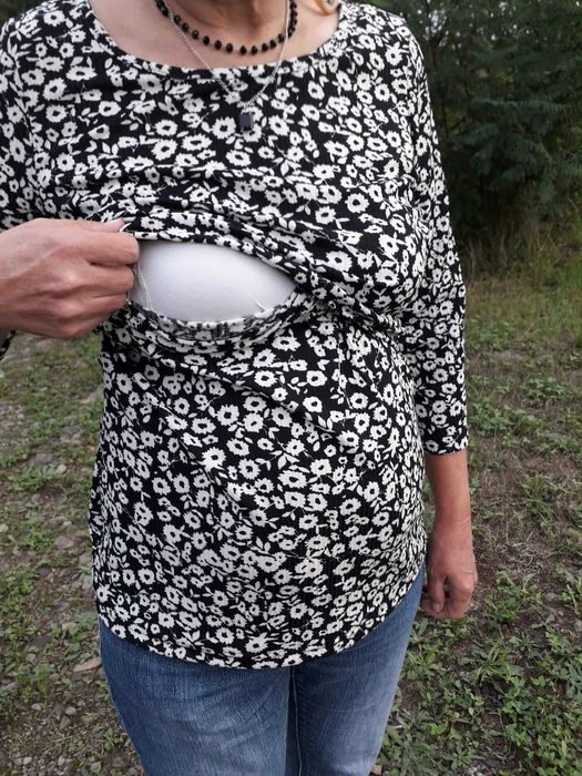 Bluzka do karmienia muslinowa L