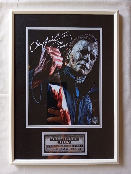 Moldura Filme Halloween Kills - Michael Myers com Autógrafo (A4)