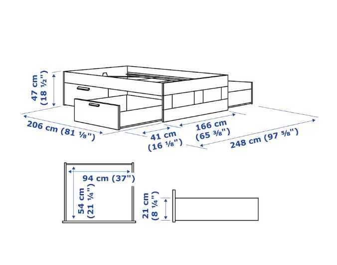 Cama IKEA e colchão MOLAFLEX/ IKEA Bed and Mattress 500€