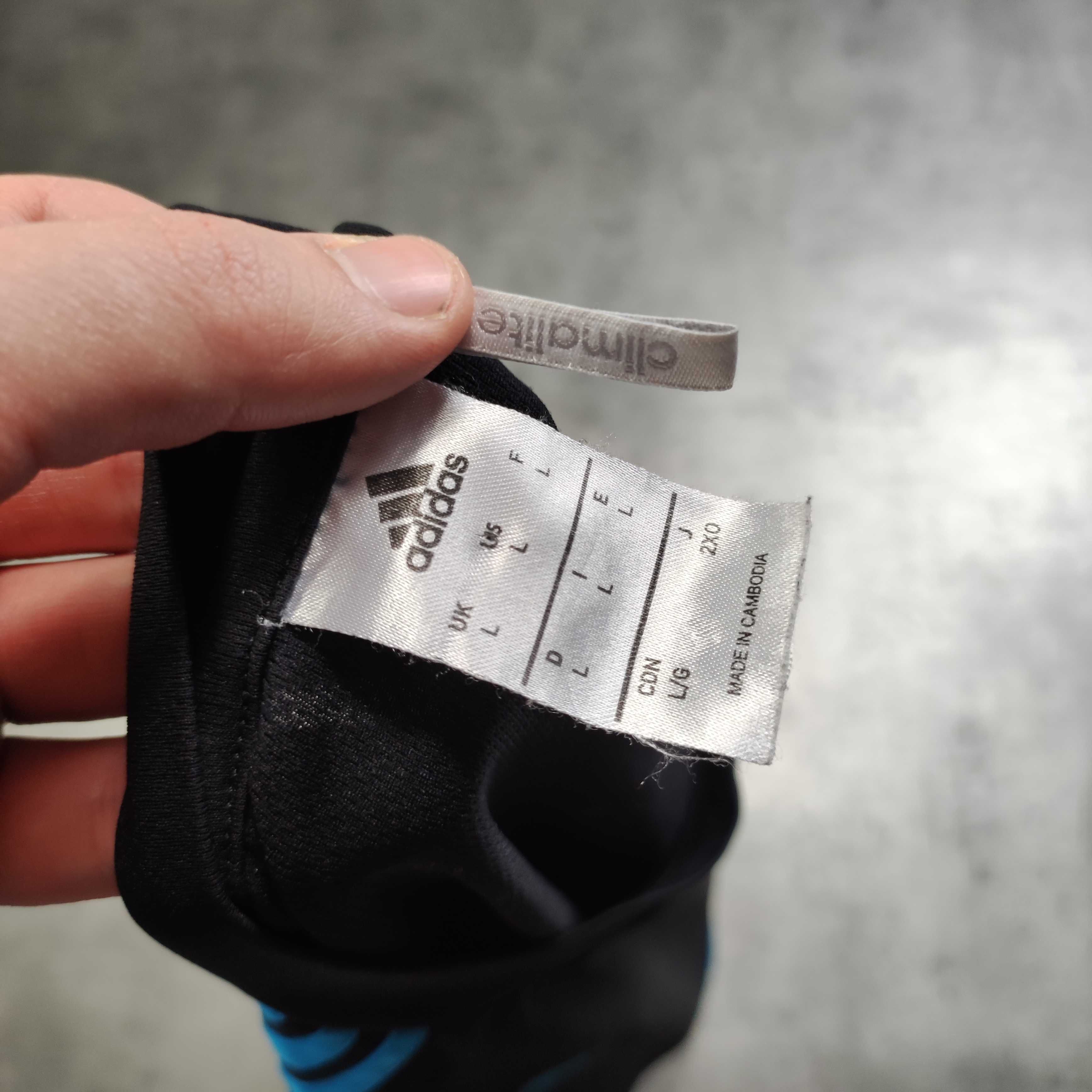 MĘSKA Koszulka Sportowa Trening ClimaCool Logo Czarna GYM Adidas