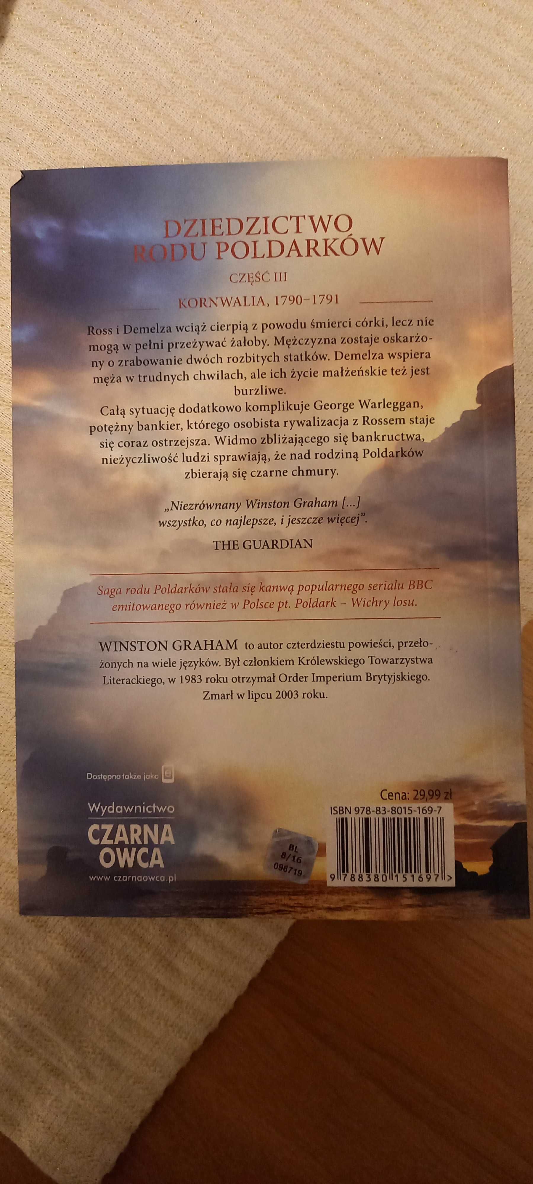 książki Dziedzictwo Rodu Poldarków komplet 3 tomy Winston Graham