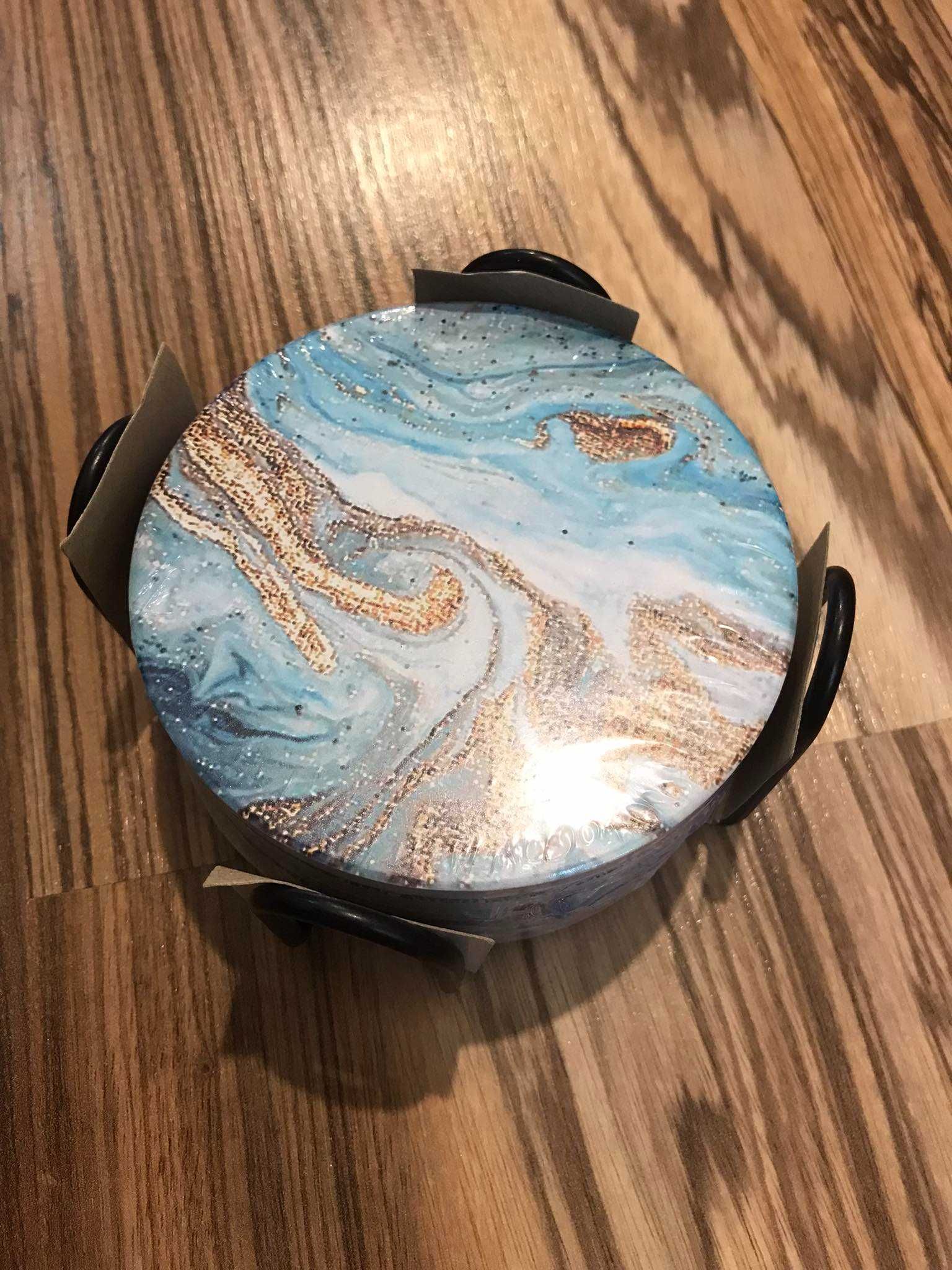Podstawki pod napoje, zestaw 6 ceramicznych podstawek
