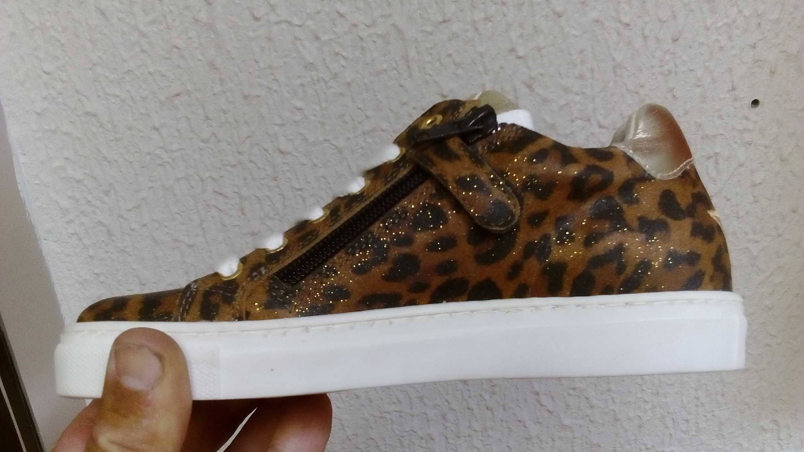 Nº31 Mini Minelli Sapatilha de Criança Padrão Leopardo