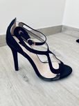 Szpilki eleganckie czarne przeźroczyste