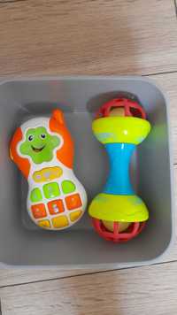 Zabawka interaktywna edukacyjna telefon grający grzechotka