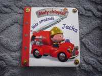 Mały Chłopiec Wóz strażacki Jacka