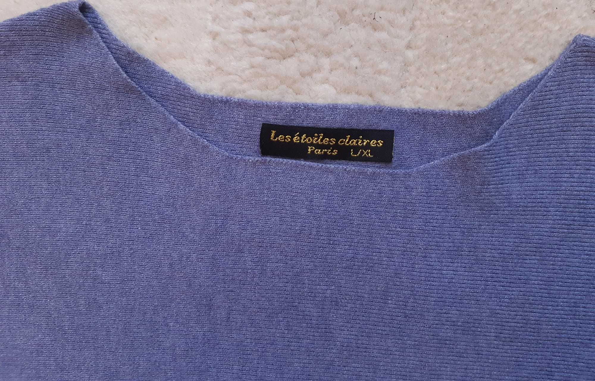 Francuski błękitny wełniany sweterek Les etoiles claires Paris