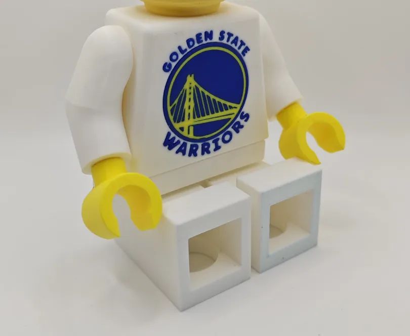 Boneco NBA Golden State Warriors - Estilo Brick Man