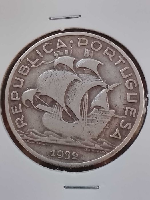 Moeda de 10 escudos de 1932, em prata