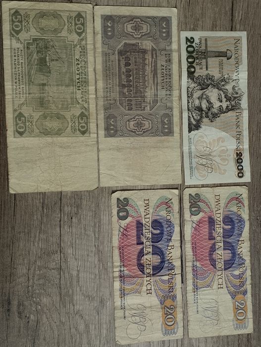 Mix banknotów stare
