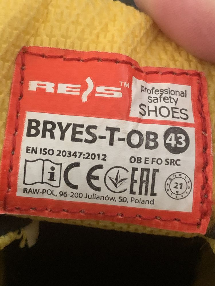 Защитные Ботинки BRYES-T-OB 43р
