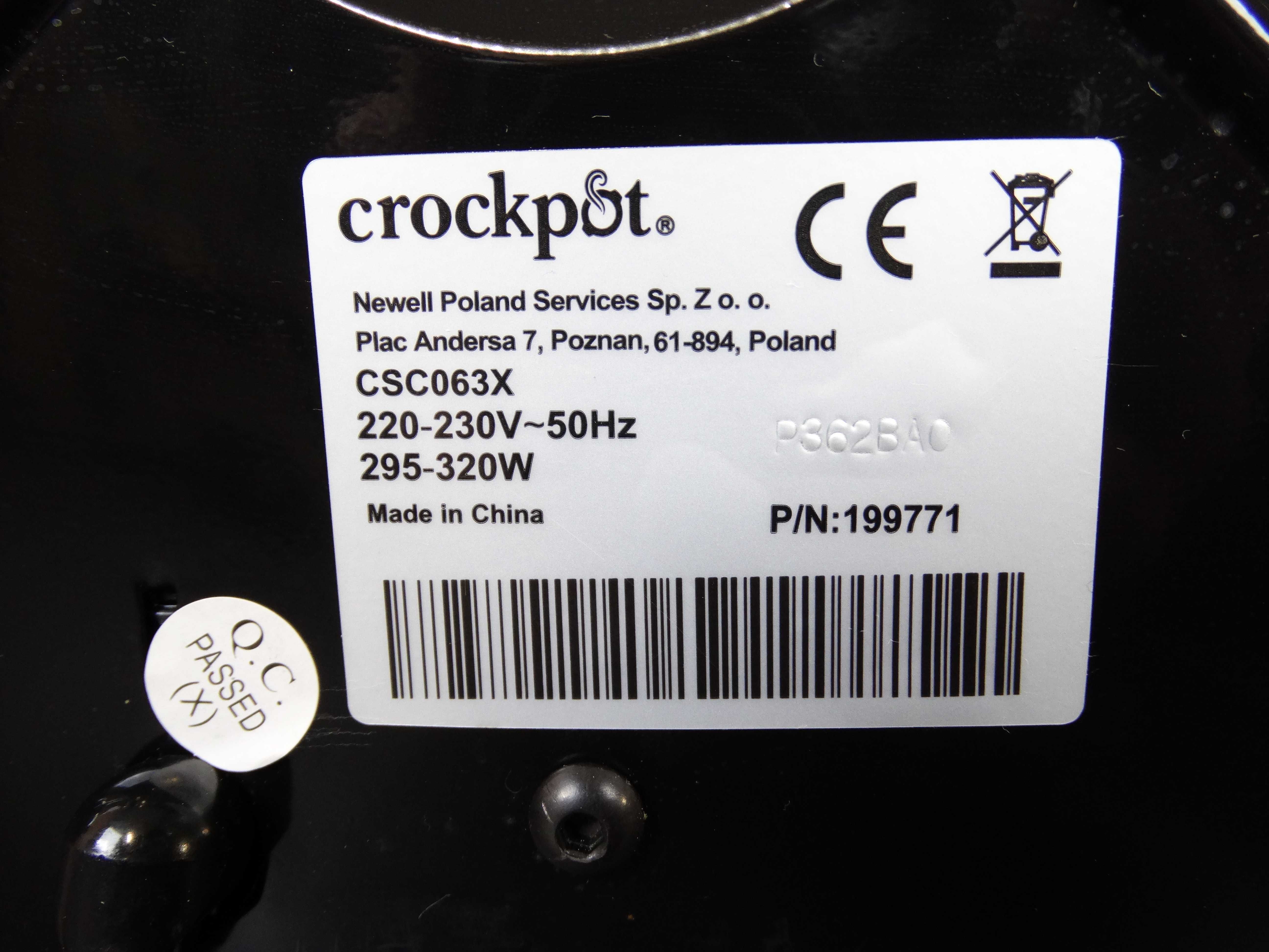 Wolnowar Crock-Pot CSC063X 7,5 l srebrny/szary 320 W