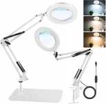 LED Lampa powiększająca 10-krotnie, 3 tryby kolorów